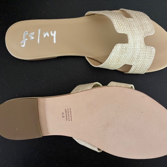 French Sole Raffia Slide - Picture 5 of 6